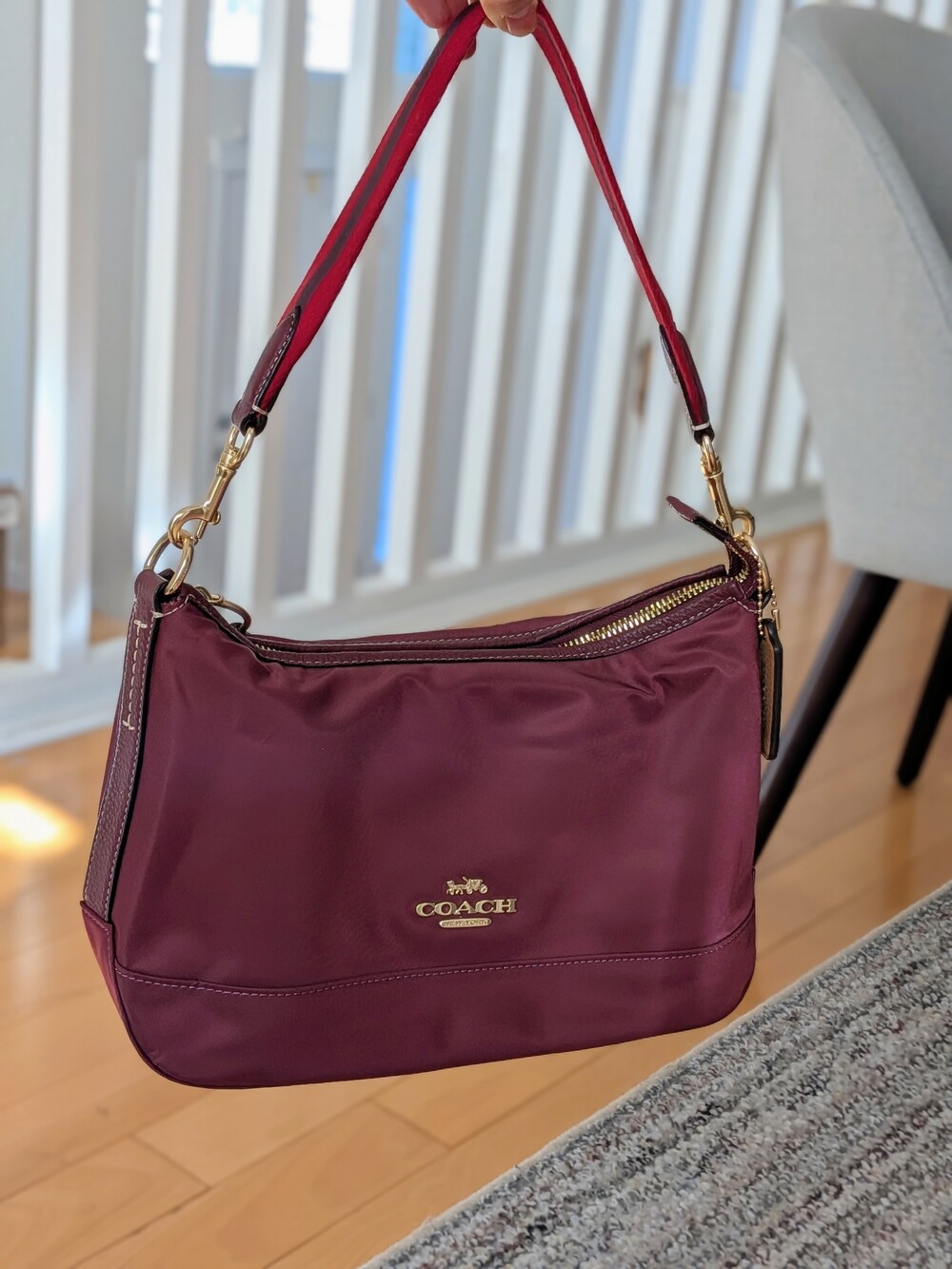 Coach Shoulder Bag in Wine / Bungundy